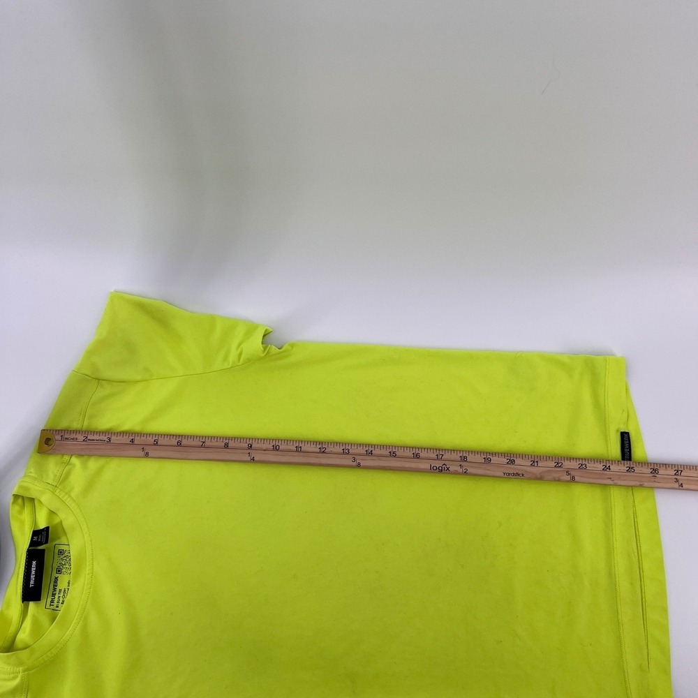 TRUEWERK B1 SUN TEE Men's Neon Yellow Performance Short Sleeve Work T-Shirt M - Picture 8 of 9